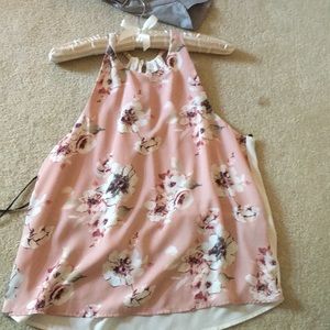 Floral halter top